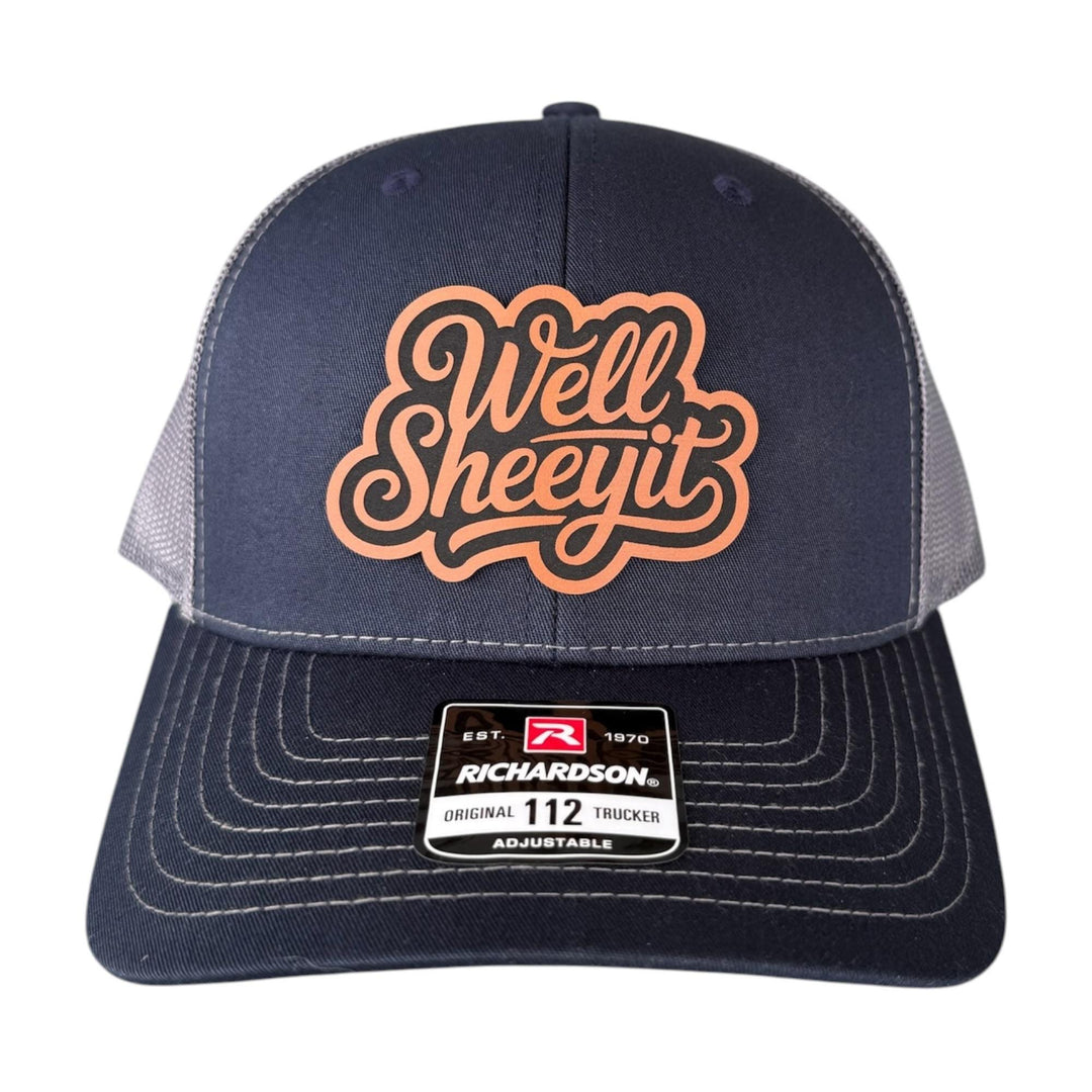 Well Sheeyit Trucker Hat, Leather Patch Snapback, Richardson 112, Funny Southern Saying Hat
