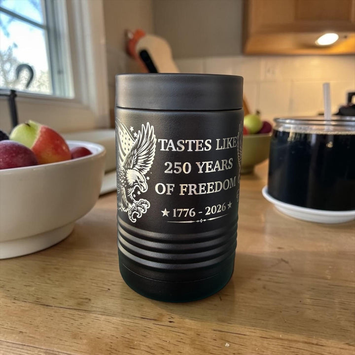 250th Anniversary Patriotic Can Cooler, 4th of July Beer Cup, 1776 2026 USA