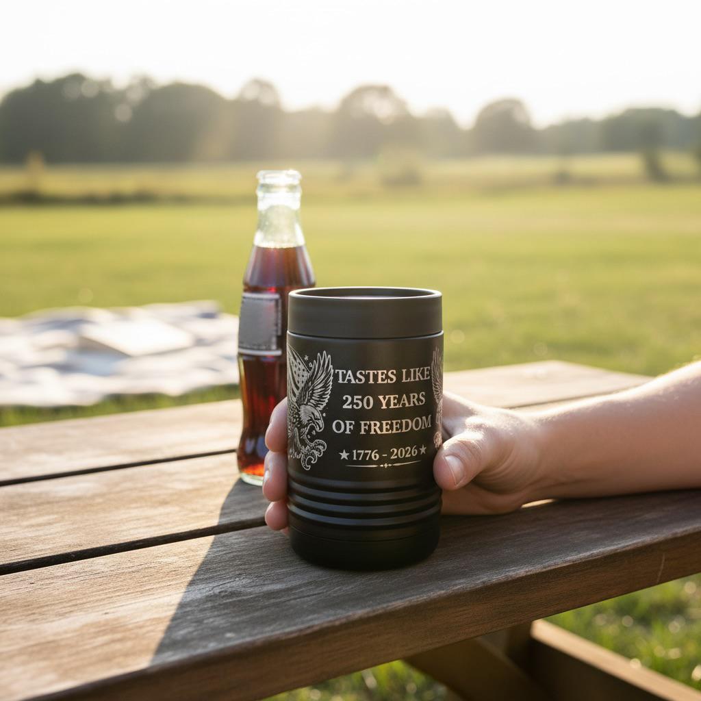 250th Anniversary Patriotic Can Cooler, 4th of July Beer Cup, 1776 2026 USA
