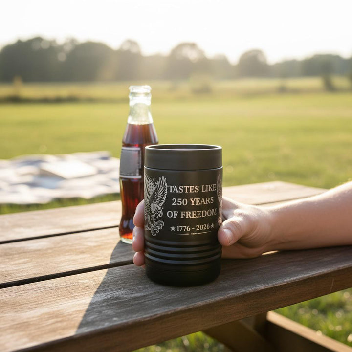 250th Anniversary Patriotic Can Cooler, 4th of July Beer Cup, 1776 2026 USA