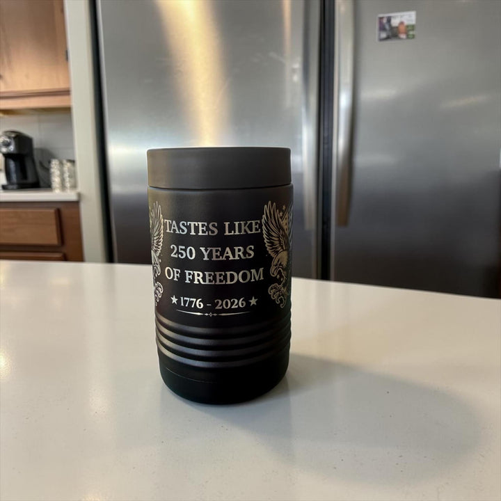 250th Anniversary Patriotic Can Cooler, 4th of July Beer Cup, 1776 2026 USA