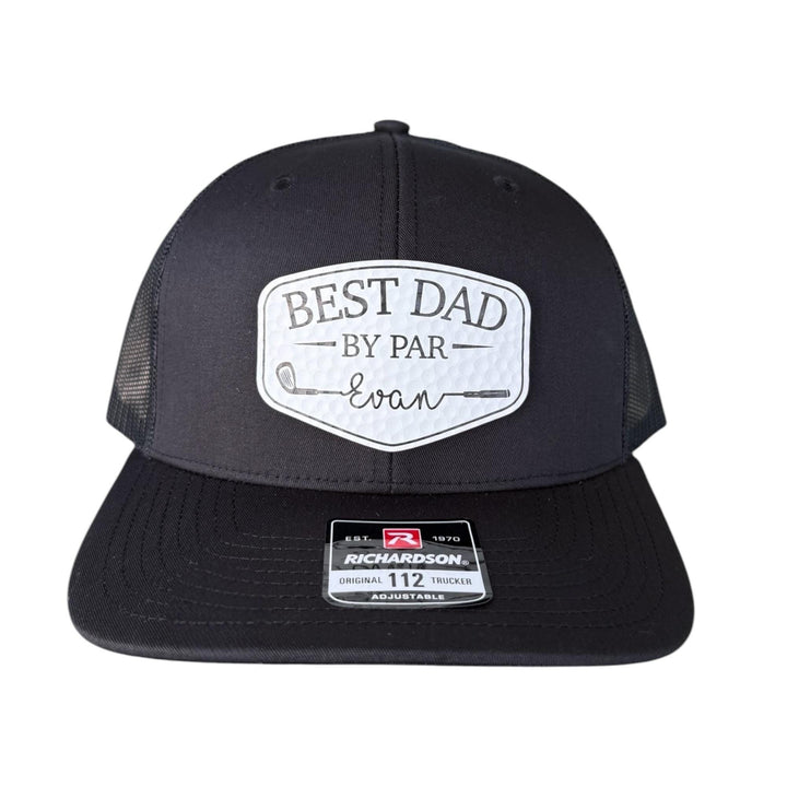 Personalized Best Dad By Par Hat, Custom Papa Grandpa Golf Cap with Kids Names, Father's Day Golf Gift