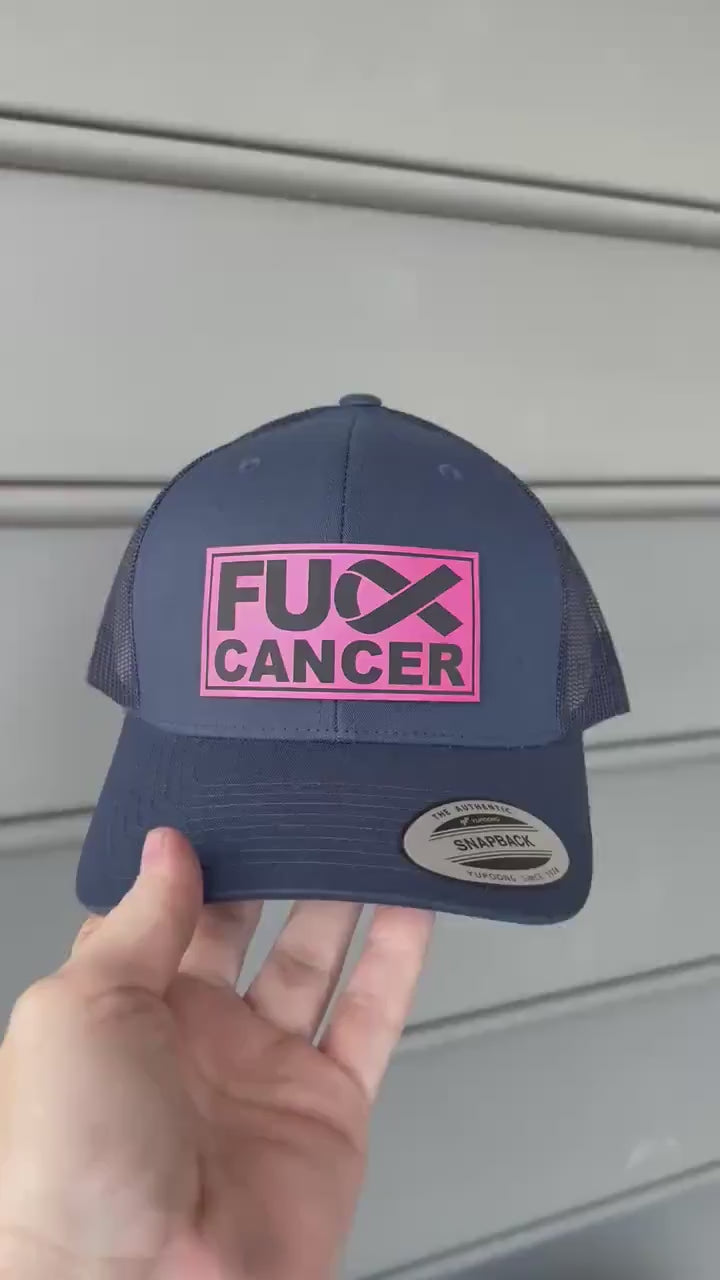 Breast Cancer Trucker Hats, F Cancer Hat, Cancer Trucker Hat, Fuck Cancer, Cancer Survivor Gift, Richardson 112