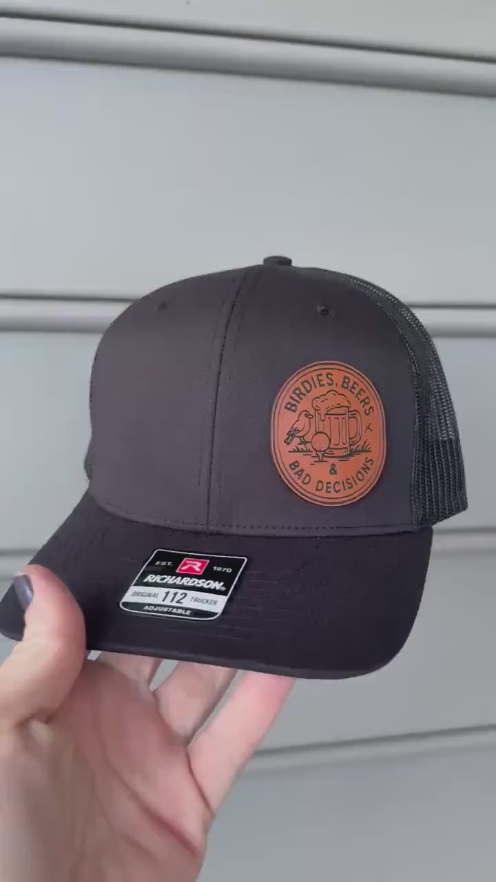 Birdies Brewskies Bad Decisions Hat, Funny Golf Dad Hat, Father’s Day Gift for Him, Trucker Golf Hat, Golf Beer Hat for Men