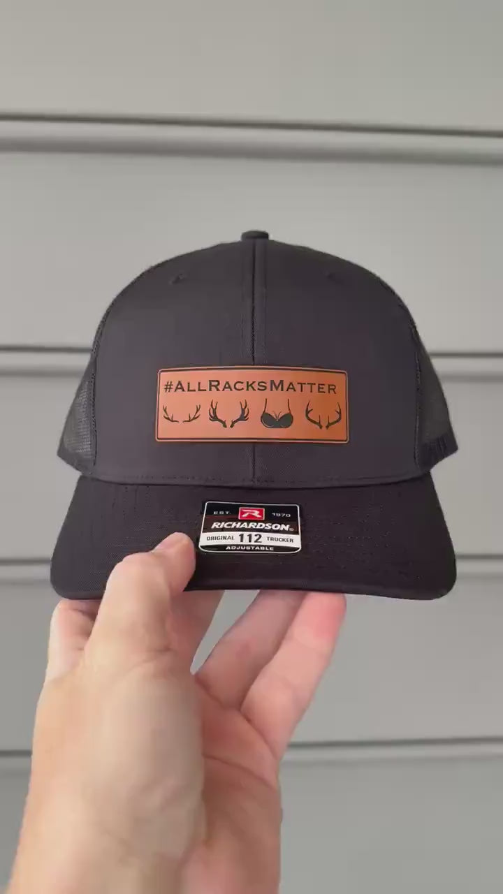Orange Hunting Cap, All Racks Matter Trucker Hat for Men, Richardson 112
