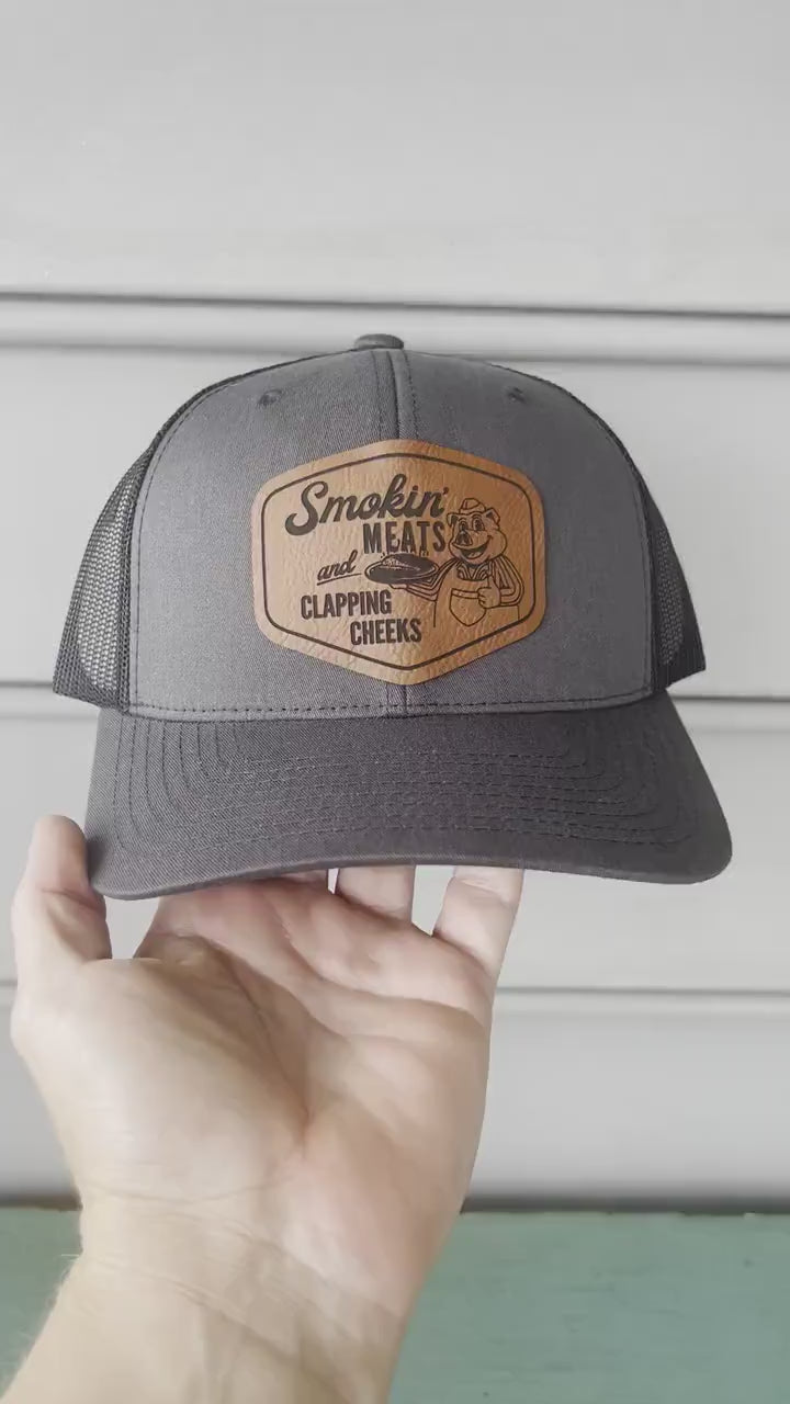 Smokin Meats and Clapping Cheeks Funny Hat Men Inappropriate | BBQ Gift for Man