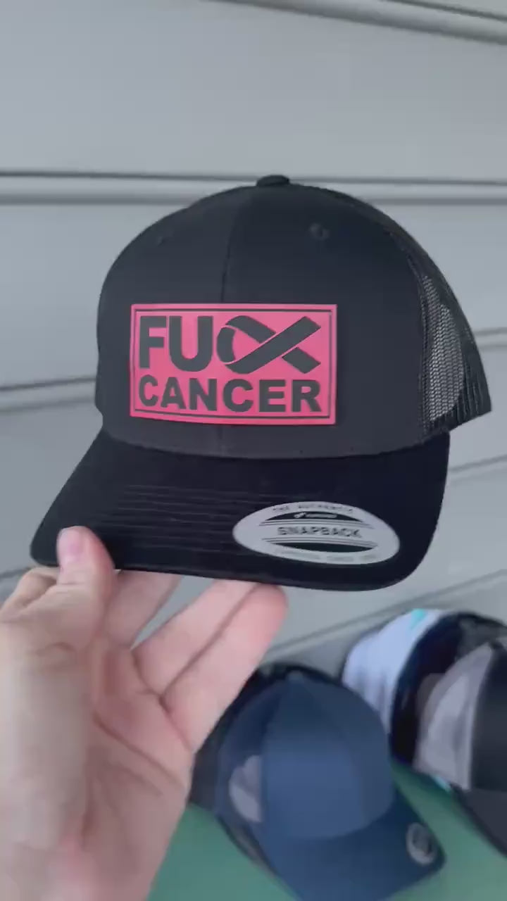 Blood Cancer Awareness Ponytail Hat, Red Cancer Ribbon, F Cancer Hat, Cancer Trucker Hat, Fuck Cancer, Cancer Survivor Gift
