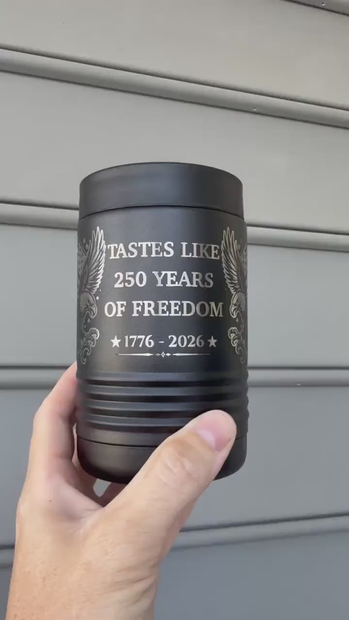 250th Anniversary Patriotic Can Cooler, 4th of July Beer Cup, 1776 2026 USA