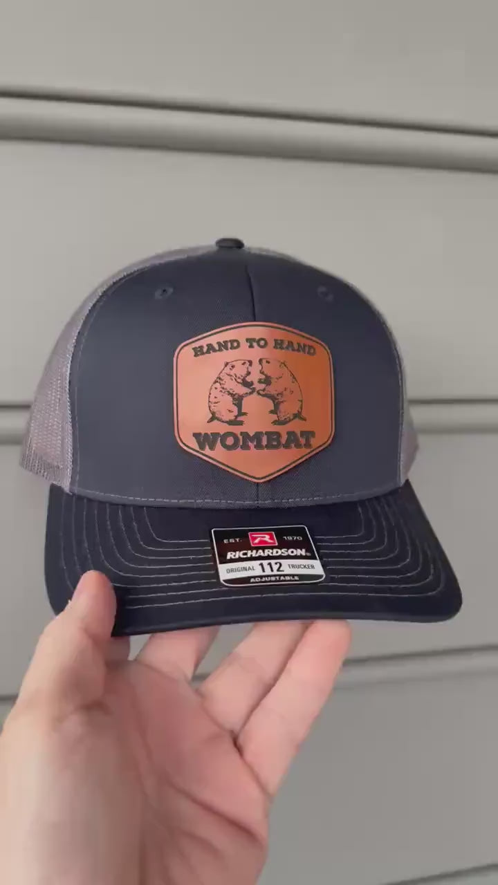 Funny Trucker Hat For Birthdays, Birthday Gift for Him Boyfriend Birthday, Hand To Hand Wombat Richardson 112 Snapback Hat