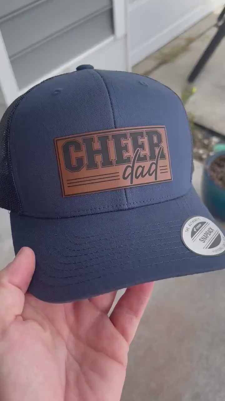 Gift for Cheer Dad, Cheer Dad Trucker Hat with Patch, Cheerleading Dad Swag